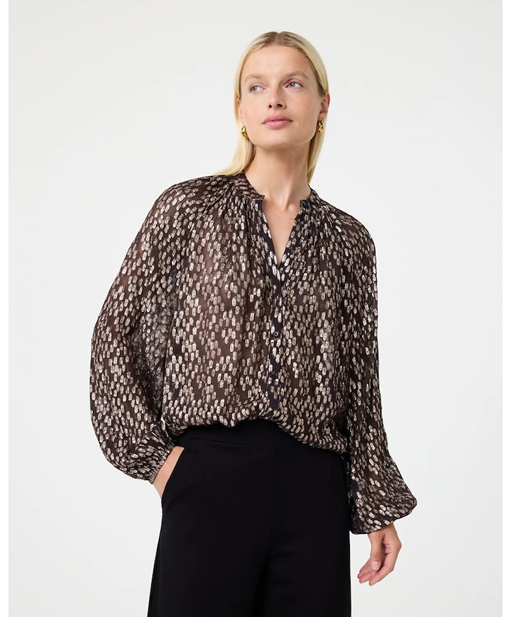 Dames blouse bruin