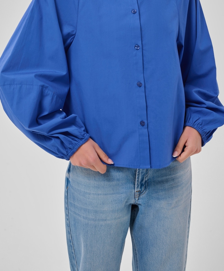 Dames blouse blauw