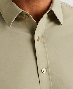 Heren overhemd lange mouw groen