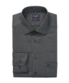Heren overhemd lange mouw grijs