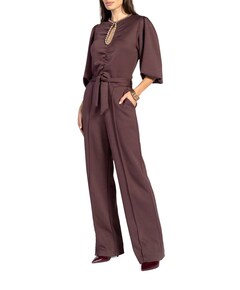 GINA FANCY VIS 436 dames jumpsuit bruin