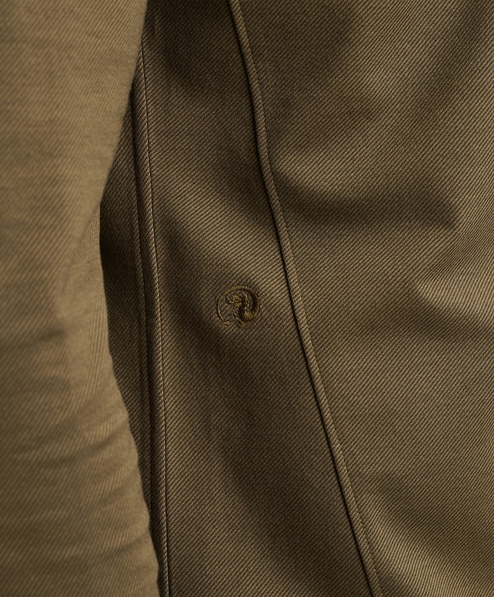 Heren overhemd lange mouw beige