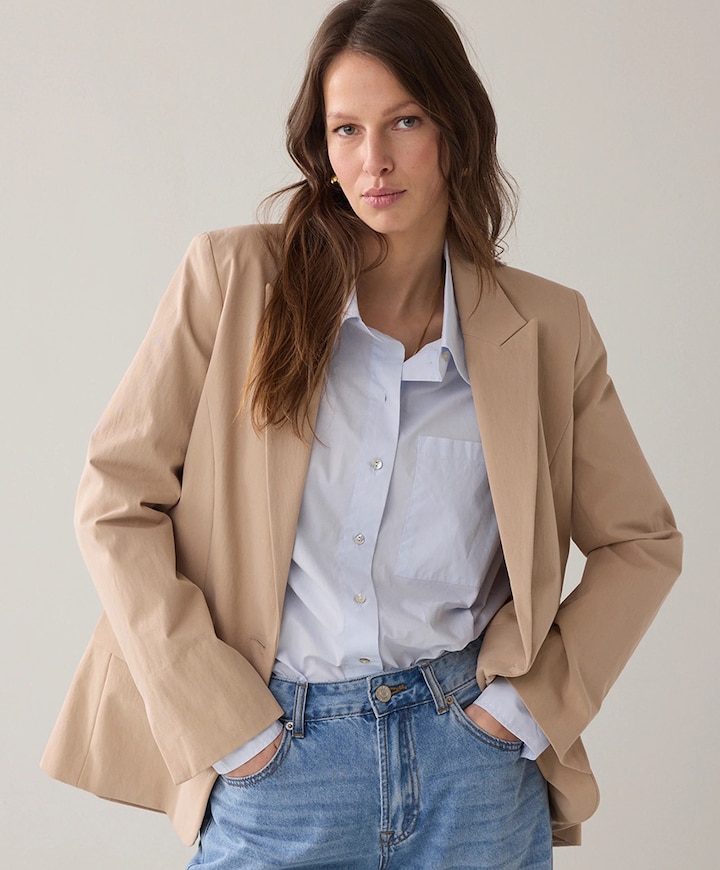 Dames blazer beige