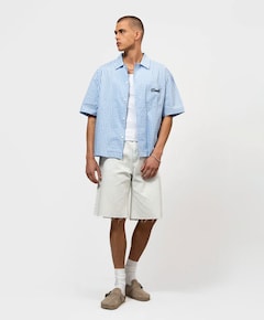 Uniseks overhemd blauw
