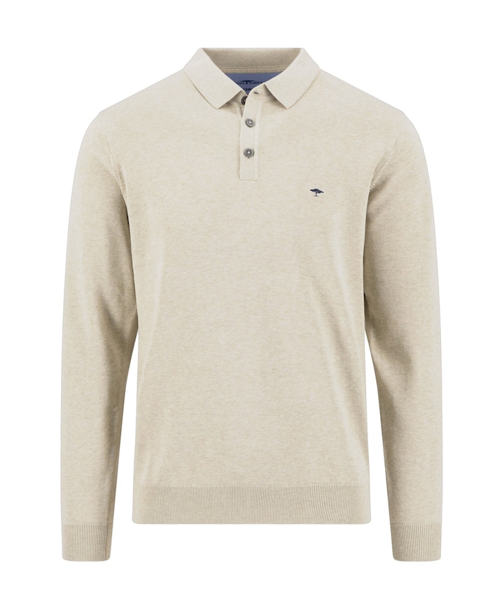 Heren polo beige