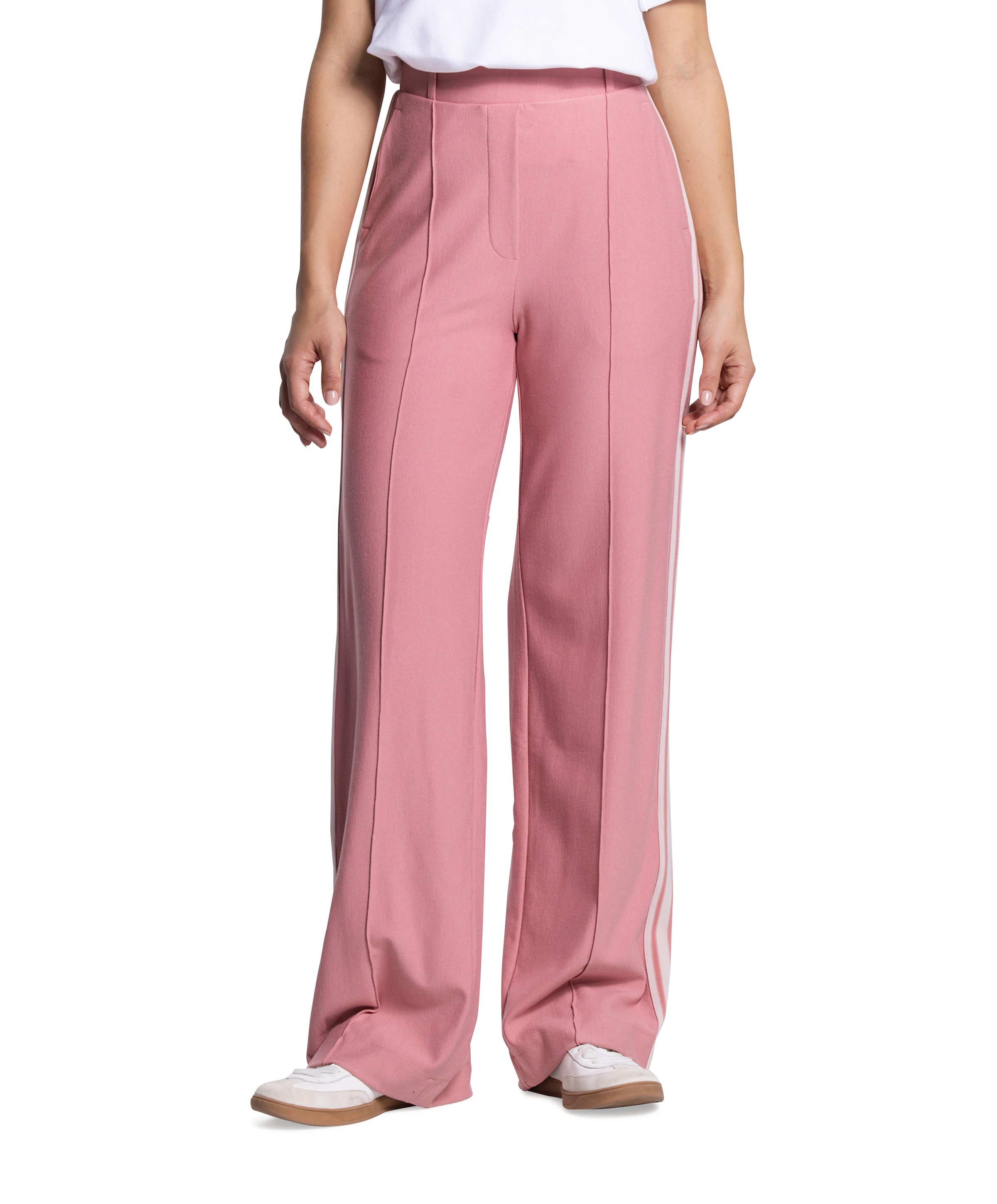 ALEIDAS BROEK HV 415 wide leg tape at side dames broek roze