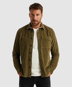 Heren overhemd lange mouw groen