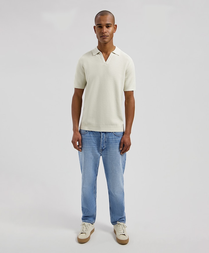 Heren polo zilver