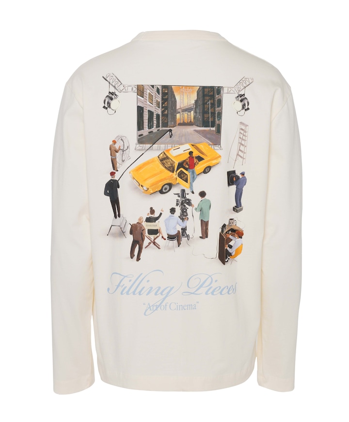 Heren longsleeve ecru