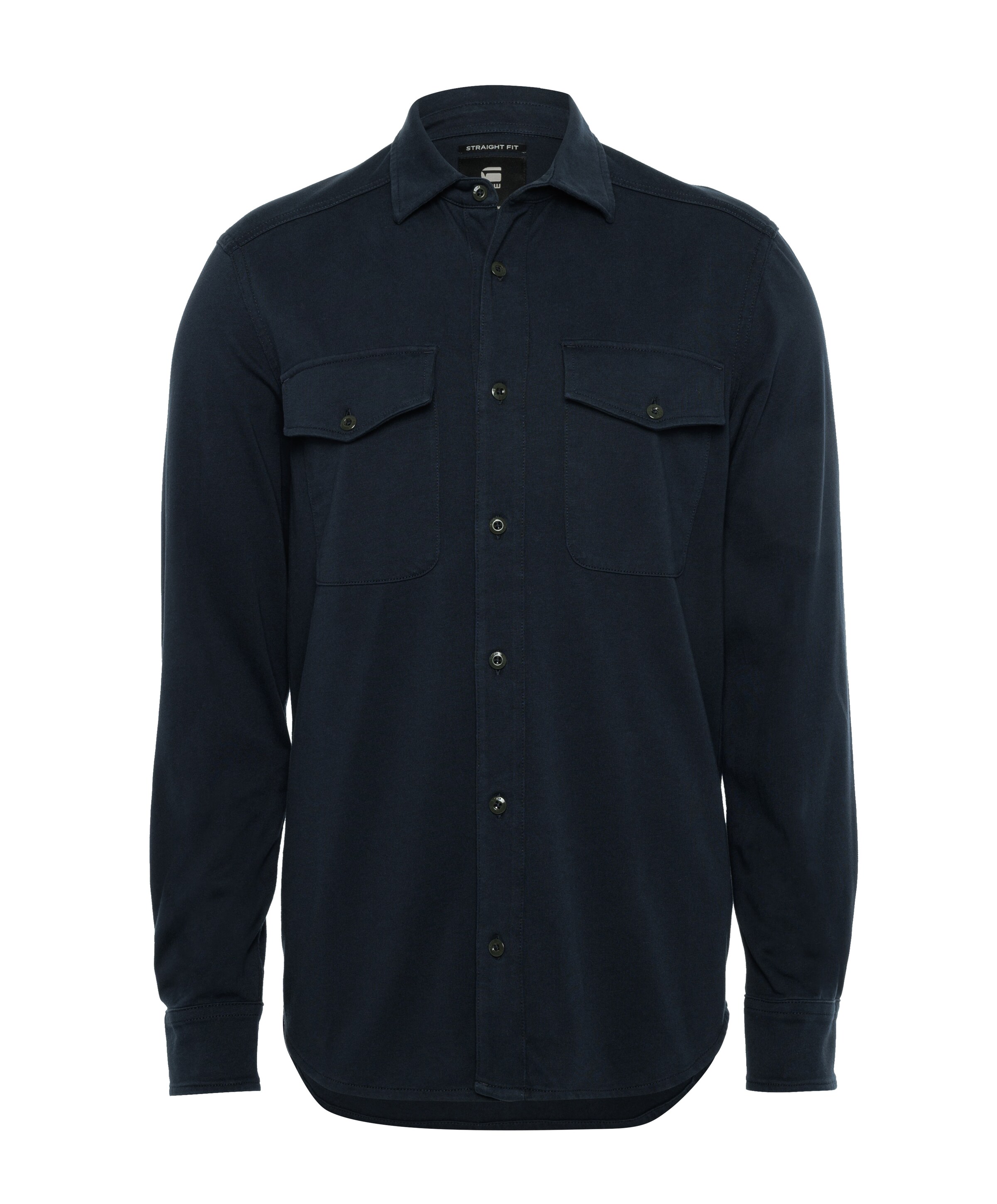 Heren overhemd lange mouw blauw