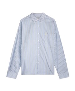 Heren overhemd lange mouw blauw