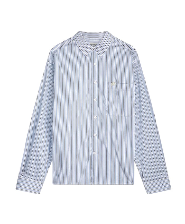 Heren overhemd lange mouw blauw