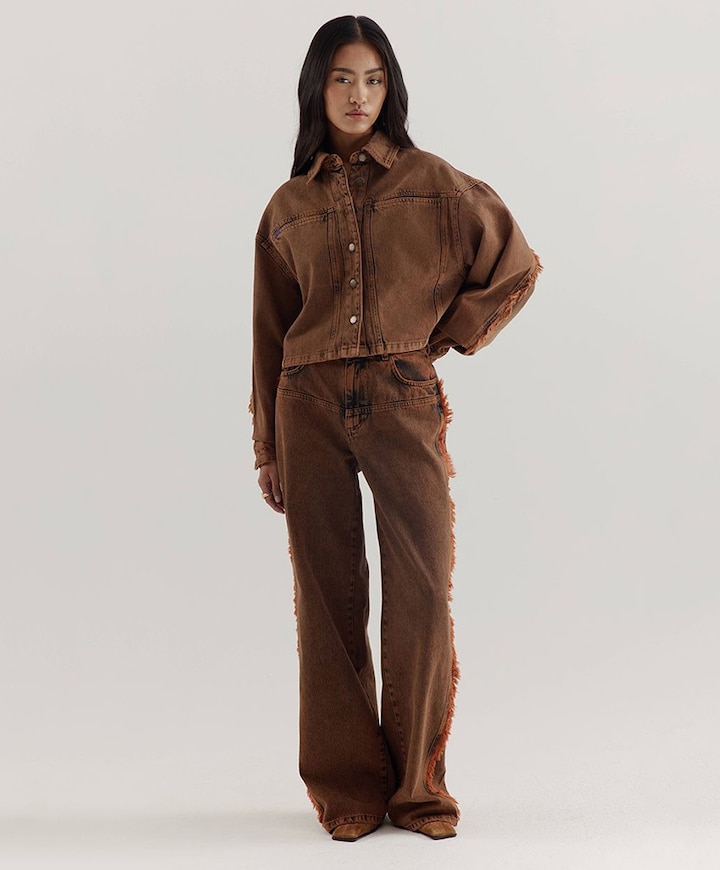 CHARISSA-PA broek bruin