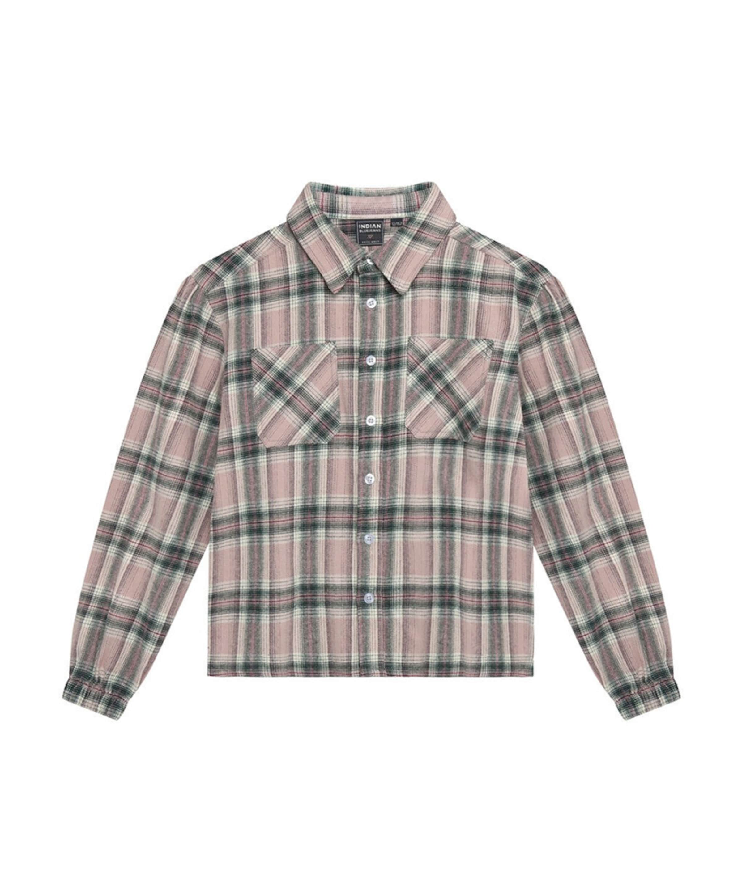 Meisjes blouse lange mouw roze