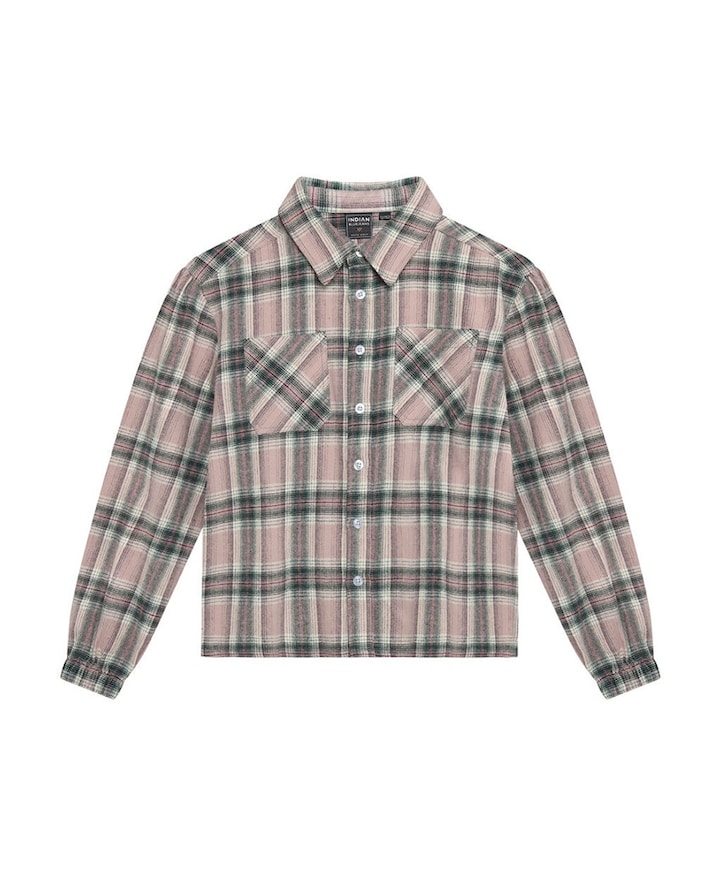 Meisjes blouse lange mouw roze