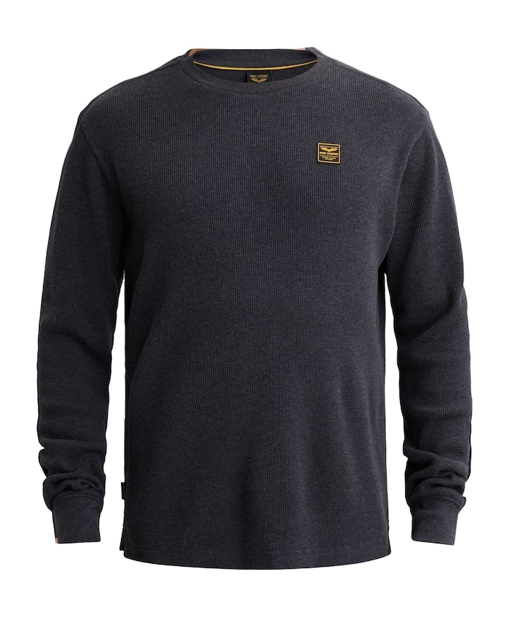 Heren longsleeve blauw