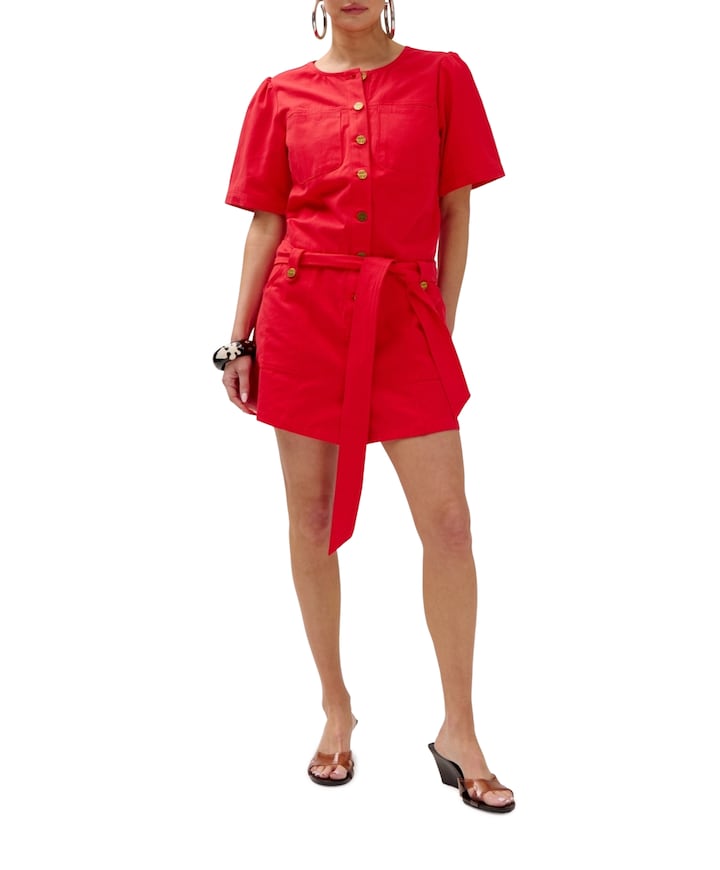 YAEL-JS dames jumpsuit rood