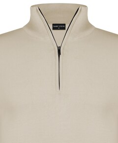 Heren trui met rits beige