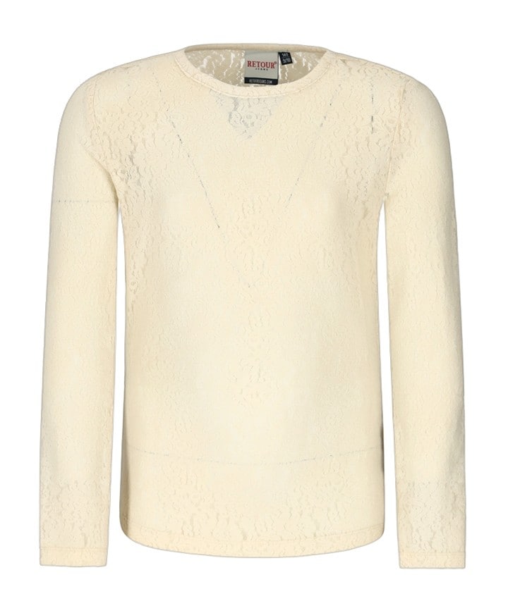 Meisjes longsleeve beige
