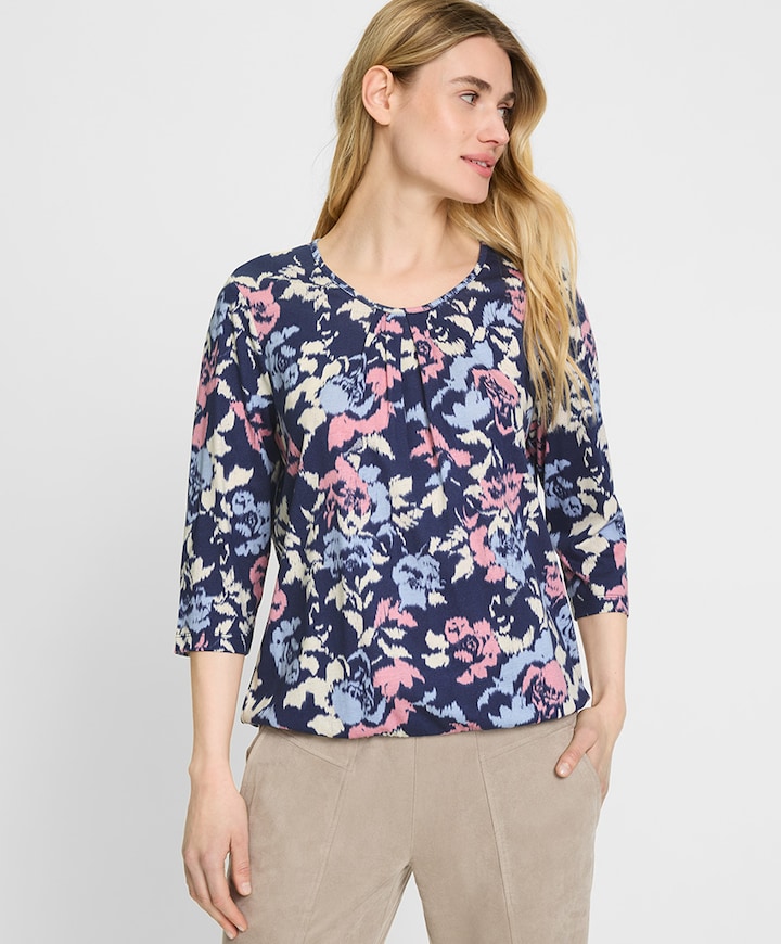Dames longsleeve blauw
