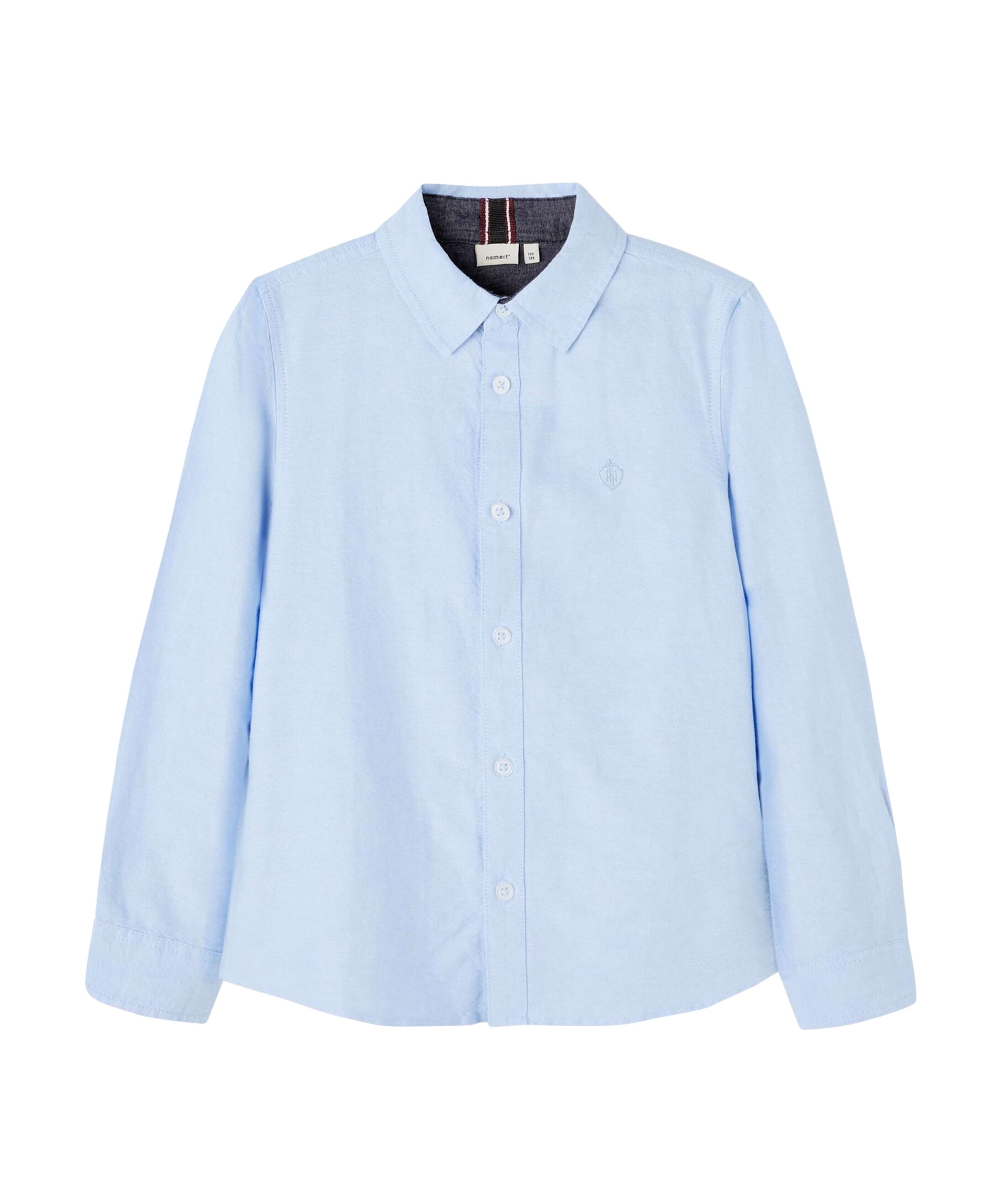 Jongens overhemd lange mouw blauw