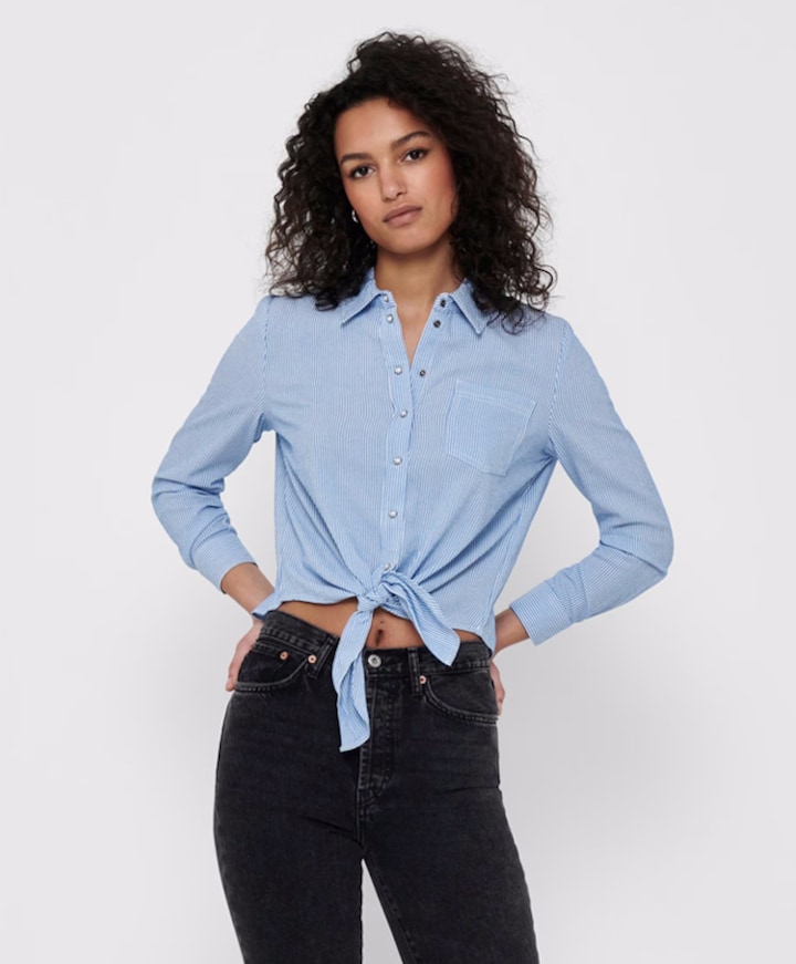 Dames blouse blauw