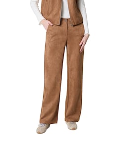FQDUVA-PANTS dames broek bruin