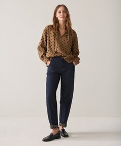 Dames blouse bruin