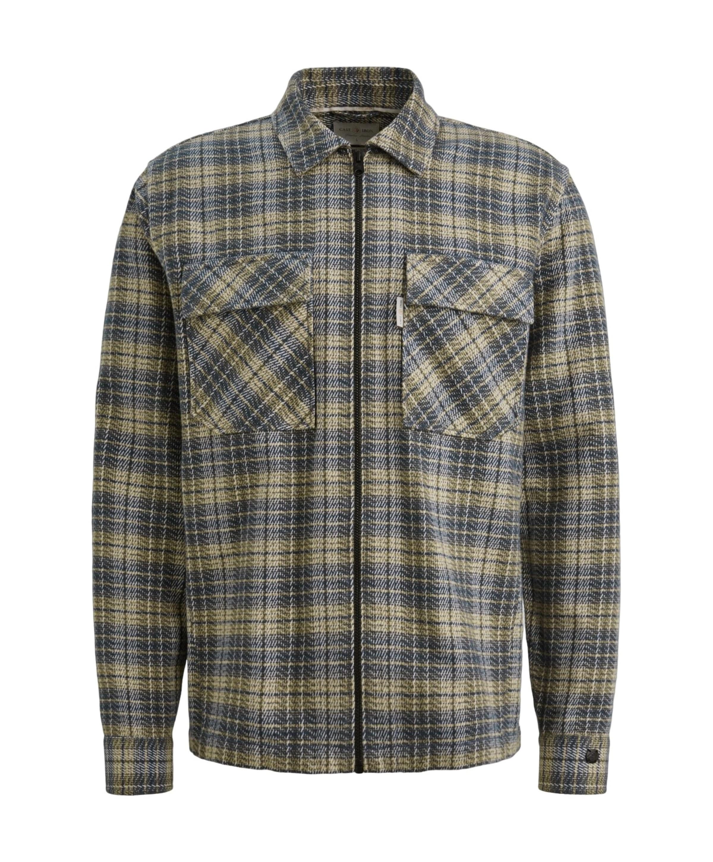 Heren overshirt grijs