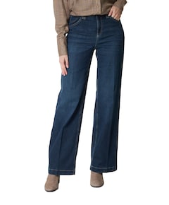 Wide leg Feminine dames jeans blauw