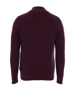 Heren trui met rits bordeaux