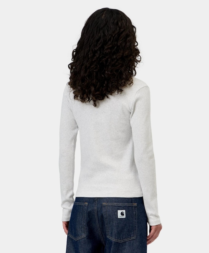 Dames longsleeve grijs