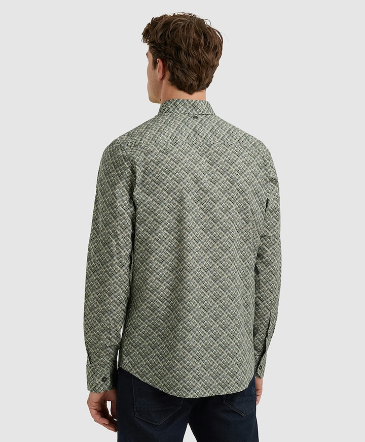 Overhemd lange mouw blauw