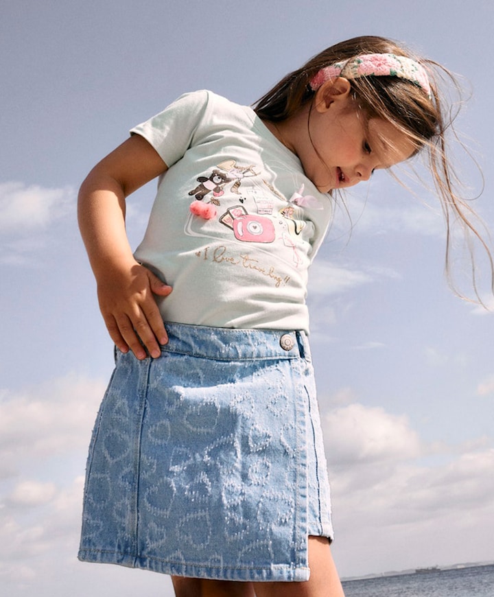 Meisjes broekrok blauw