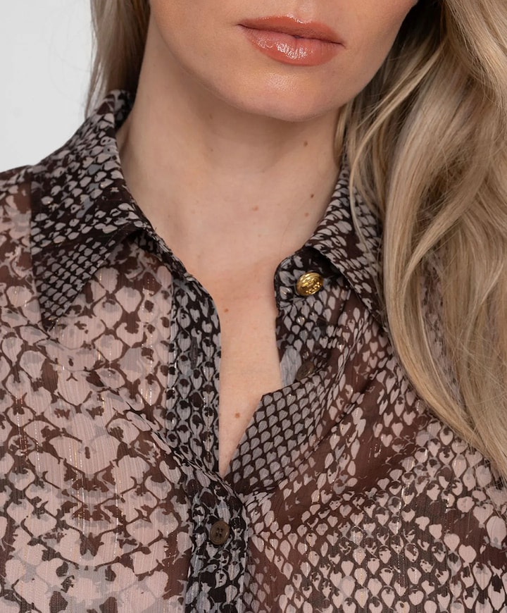 Dames blouse bruin