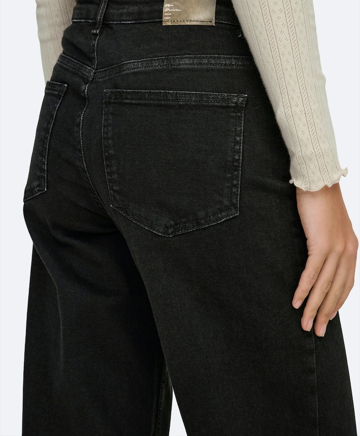 ONLMADISON BLUSH HW WIDE DNM CRO099 dames jeans zwart