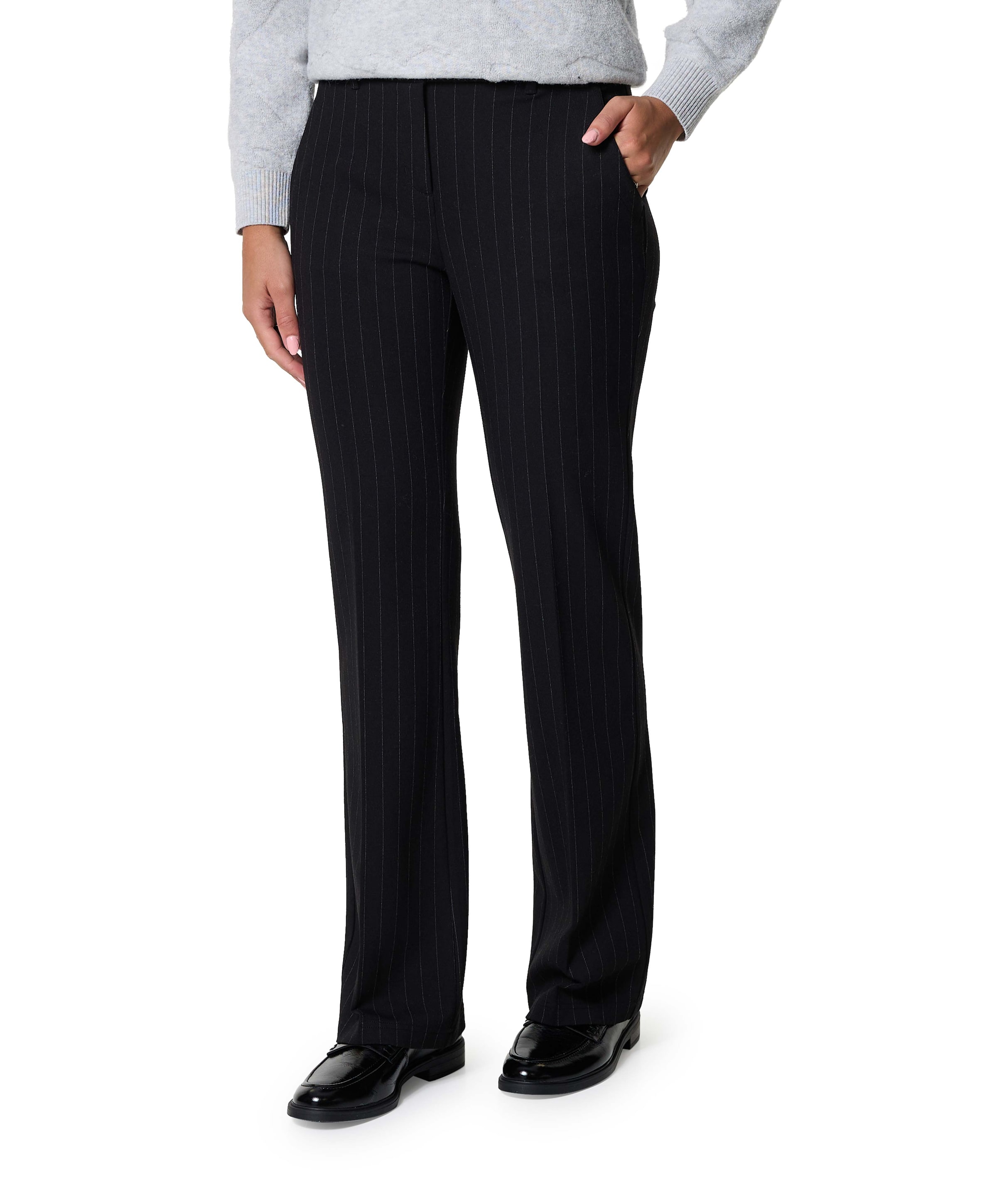 Bibette Punta pinstripe 82 cm broek zwart