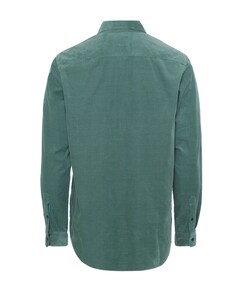 Heren overhemd lange mouw groen