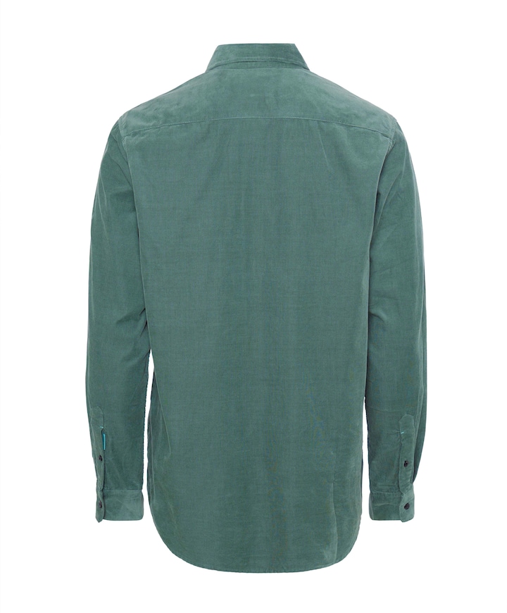 Heren overhemd lange mouw groen