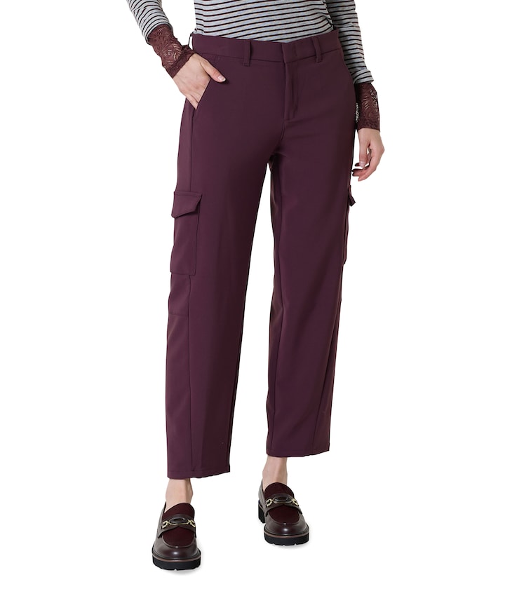 EVY CARGO dames broek bordeaux