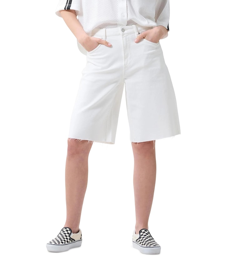Loose fit dames jorts wit