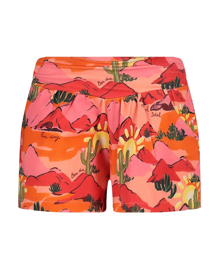Short AOP meisjes korte broek oranje