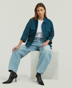 Barrel 3D Loose Wmn dames jeans blauw