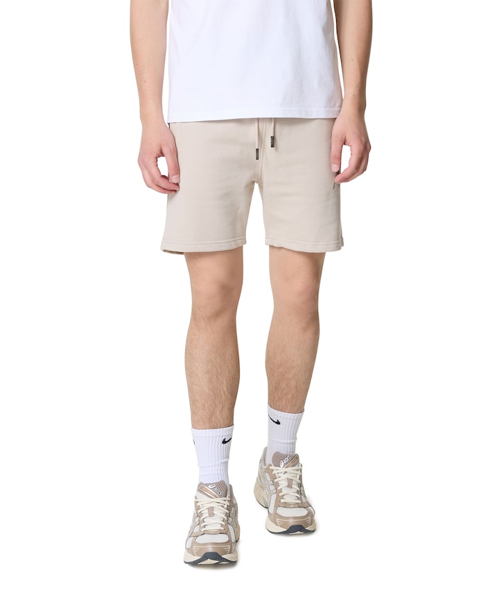 Striped signature shorts heren korte broek beige