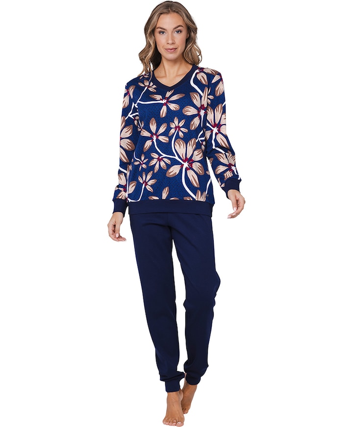 Dames pyjamaset blauw