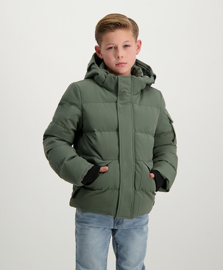 Jongens jas groen