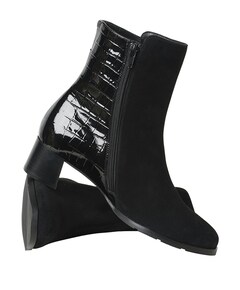 Milano dames enkellaarzen zwart