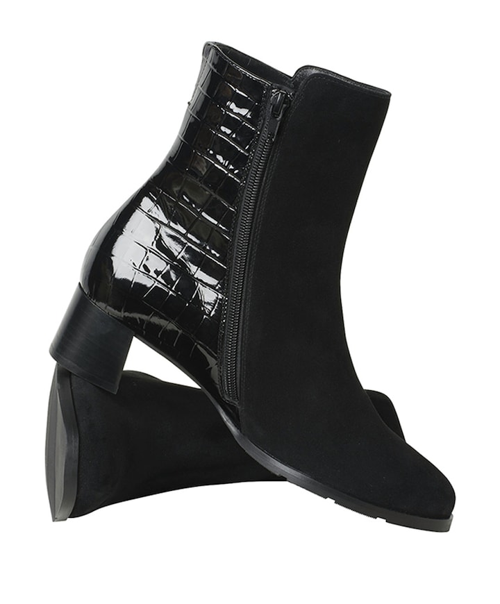 Milano dames enkellaarzen zwart