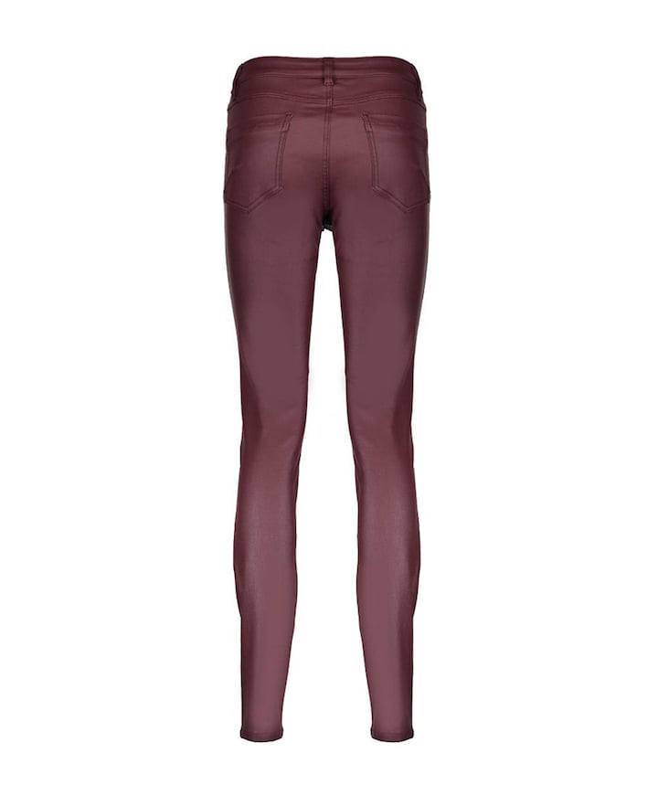 Coated jeans bordeaux