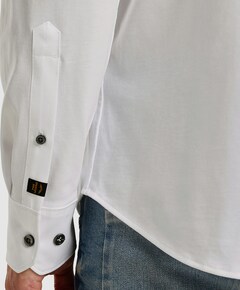 Heren overhemd lange mouw wit